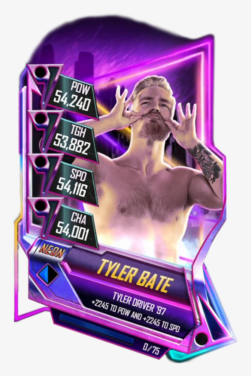 Supercard Tylerbate S3 15 Summerslam17 Supercard Tylerbate - Wwe Supercard Neon Cards, transparent png #6024102