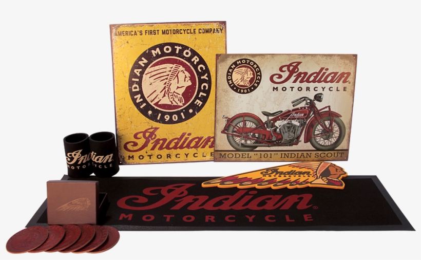 Indian Man Cave Package - Vintage Metal Art 'indian Scout Motorcycle' Decorative, transparent png #6024104