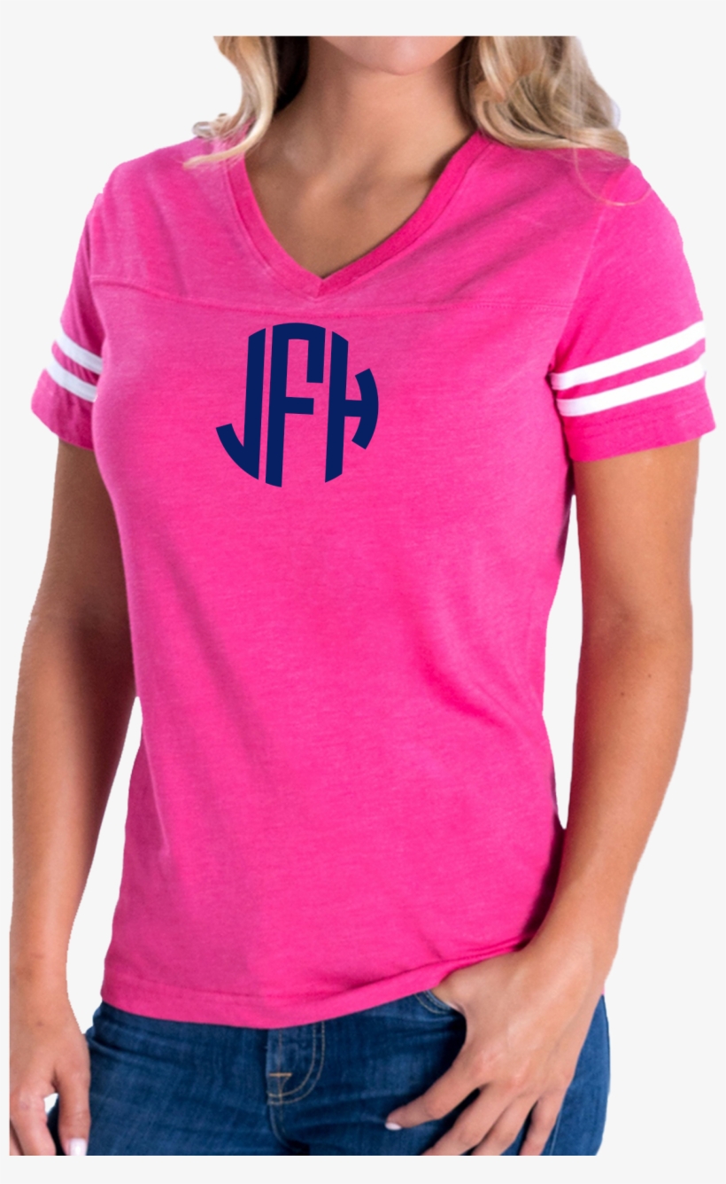 L - A - T - Ladies' Fine Jersey Football T-shirt, Hot - Lat - Women's Football V-neck Fine Jersey Tee Ladies, transparent png #6026715