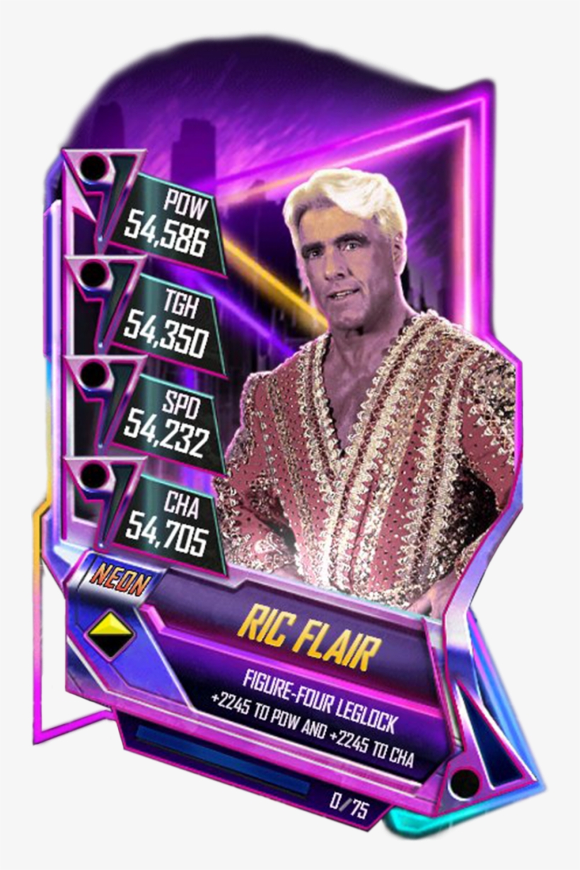 Ricflair S5 23 Neon3 - Neon Card Wwe Supercard, transparent png #6028074