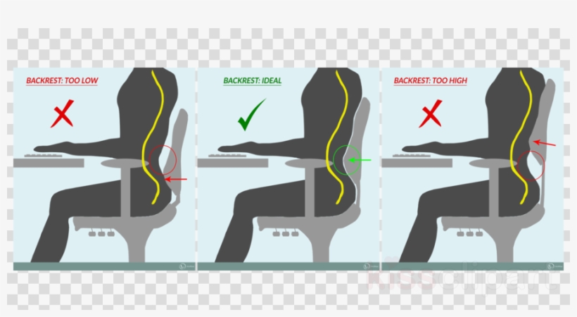 Lower Back Support For Chair Clipart Office & Desk, transparent png #6028965