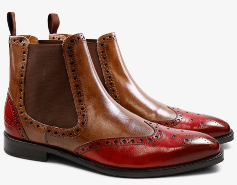 Bottines Martin 5 Venice Red Tortora Elastic Brown - Chelsea Boot, transparent png #6029121
