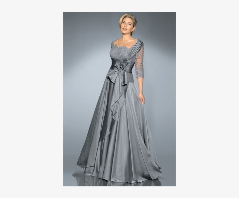 Vestido De Madrinha Lace Sexy Grey Mother Of The Bride - Vestido Mama De La Novia, transparent png #6030195