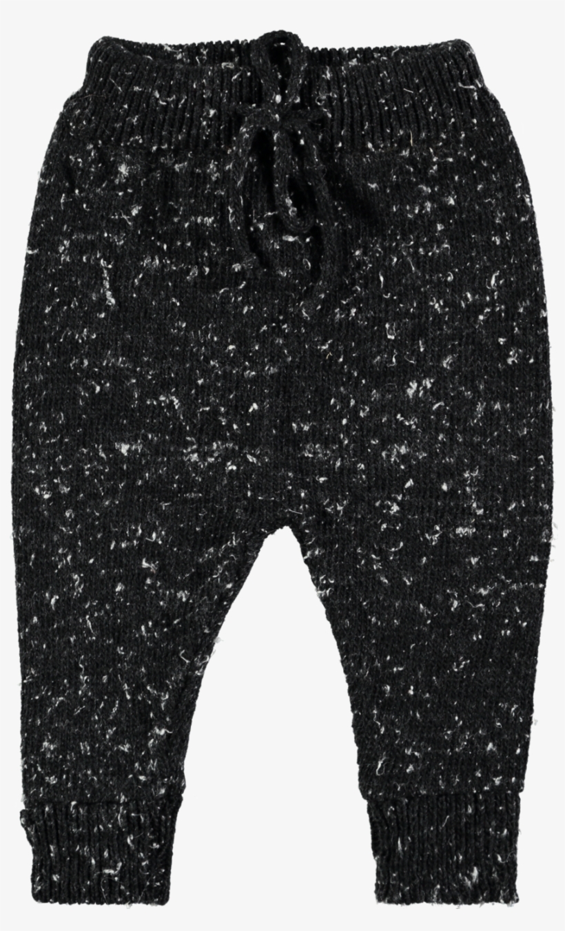 Black Knit Trousers By Mini Sibling - Trousers, transparent png #6031155