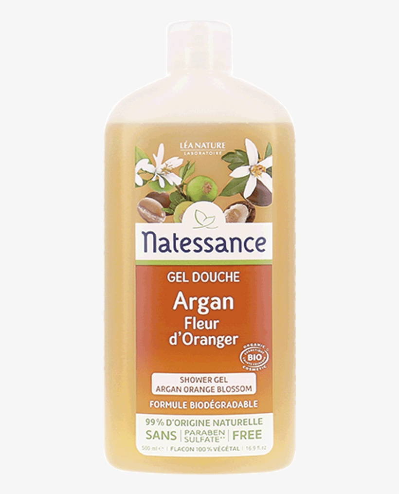 Natessance Gel Douche Argan Fleur D Oranger Health - Natessance Gel Douche Argan Fleur D'oranger Bio 500ml, transparent png #6032702