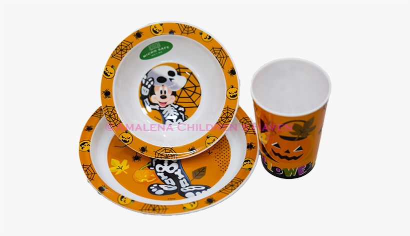 Mickey Mouse Halloween Dinning Ware - Illustration, transparent png #6033238