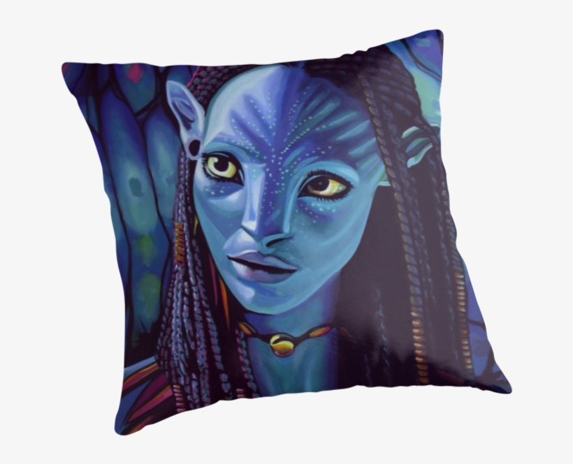 Zoe Saldana As Neytiri In Avatar Realistic Acrylic - Redbubble Zoe Saldana As Neytiri In Avatar Kontrast, transparent png #6033420