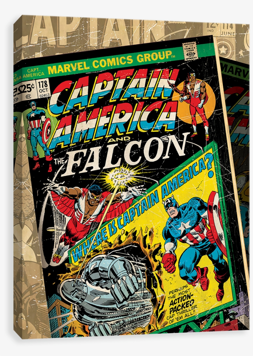 Captain America And The Falcon - Poster Revolution Marvel Comics Retro: Captain America, transparent png #6033880