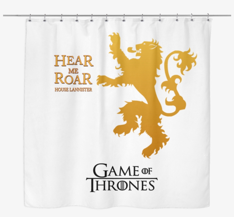 Game Of Thrones Shower Curtain House Lannister Hear - Game Of Thrones Lannister Lion, transparent png #6034930