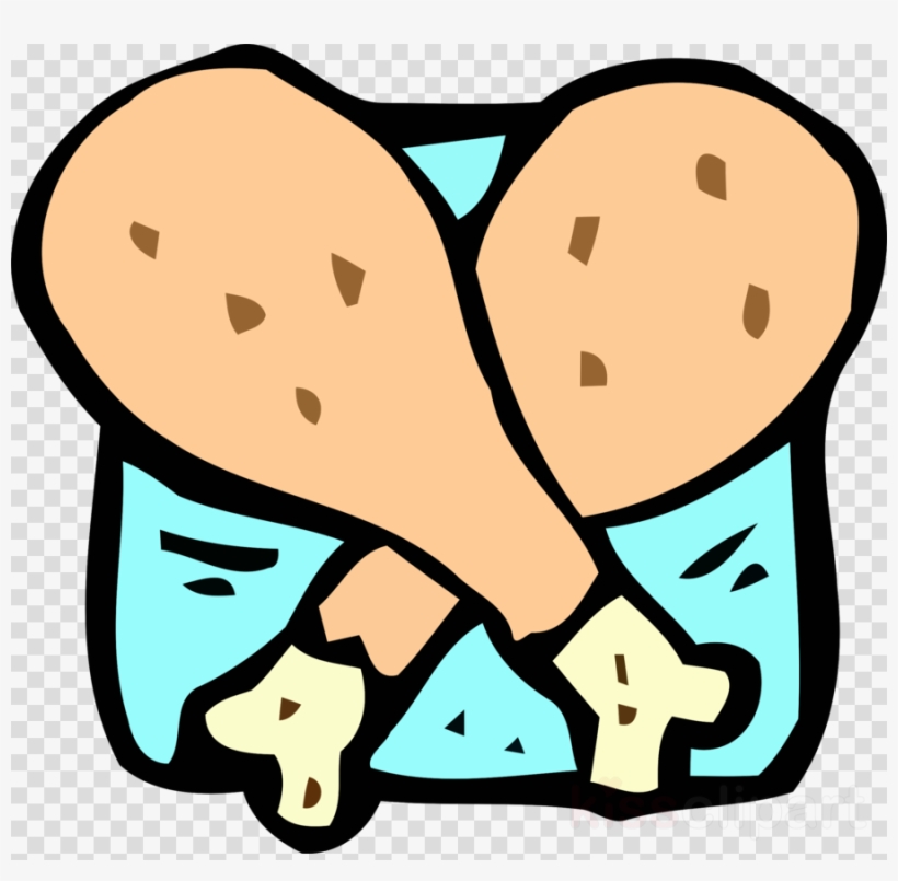 Chicken Drumstick Clipart Fried Chicken Clip Art - Chicken Food Clip Art, transparent png #6035194