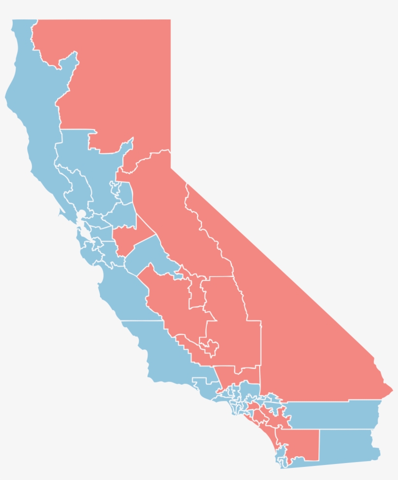 2016 United States House Of Representatives Elections - California House Map 2018, transparent png #6035242