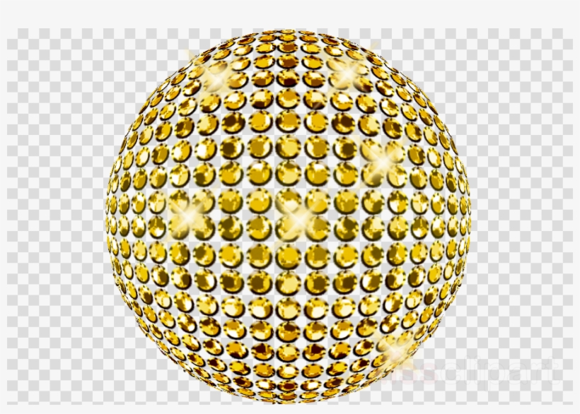 Gold Disco Ball Png Clipart Disco Balls - Gold Ball New Year Png, transparent png #6035657