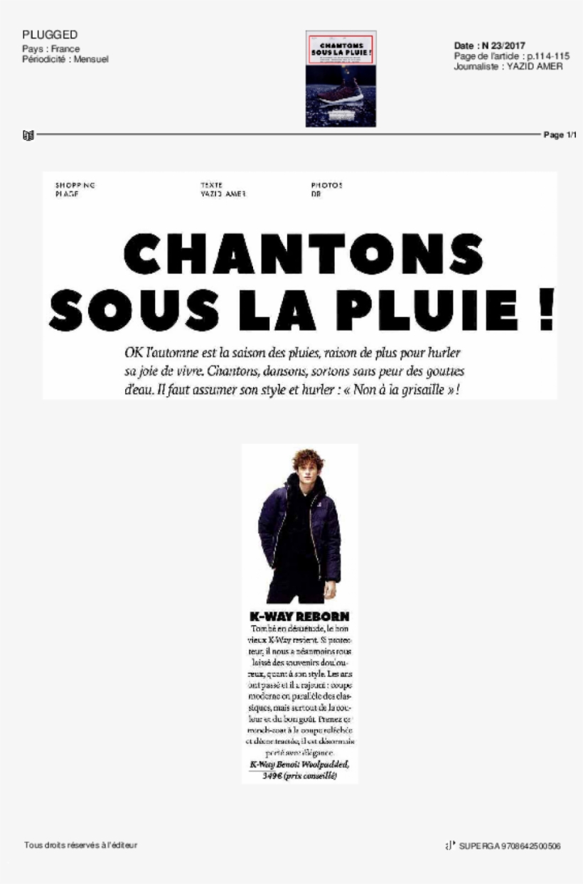 Plugged/k-way - Poster, transparent png #6036183