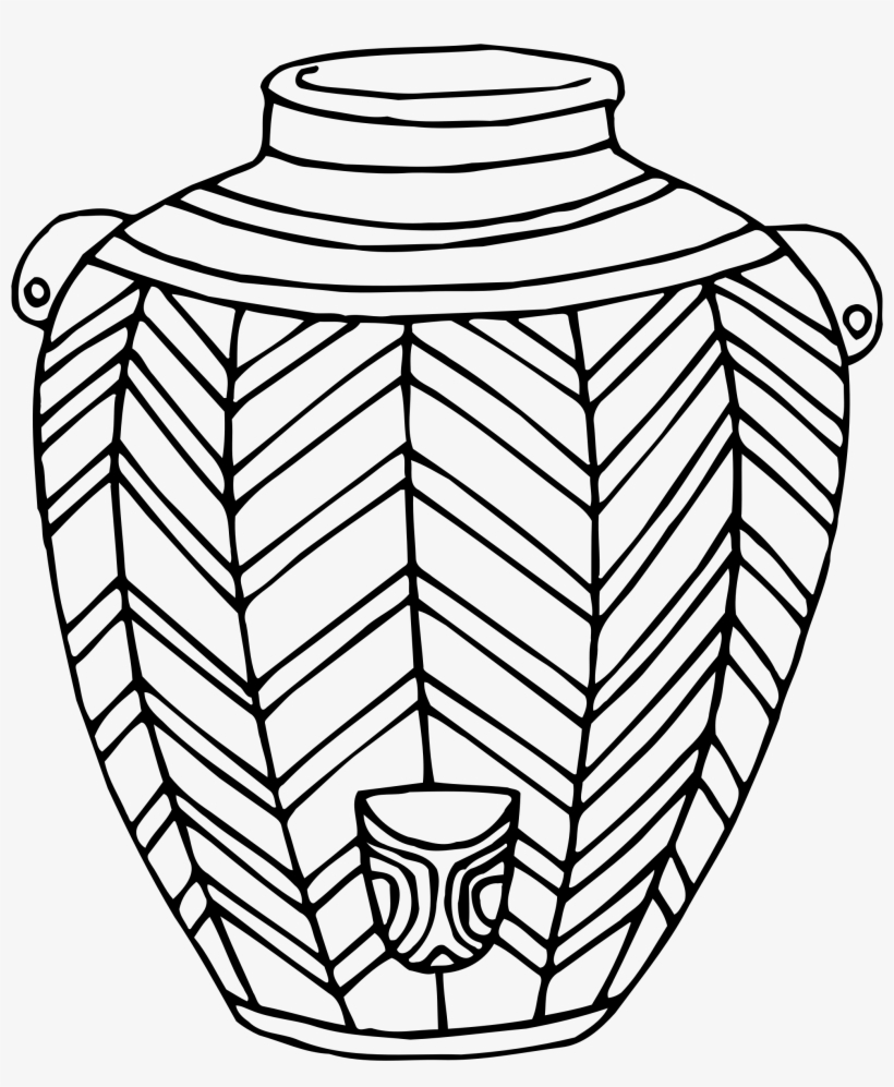 This Free Icons Png Design Of Vase 5 Line Drawing, transparent png #6036727