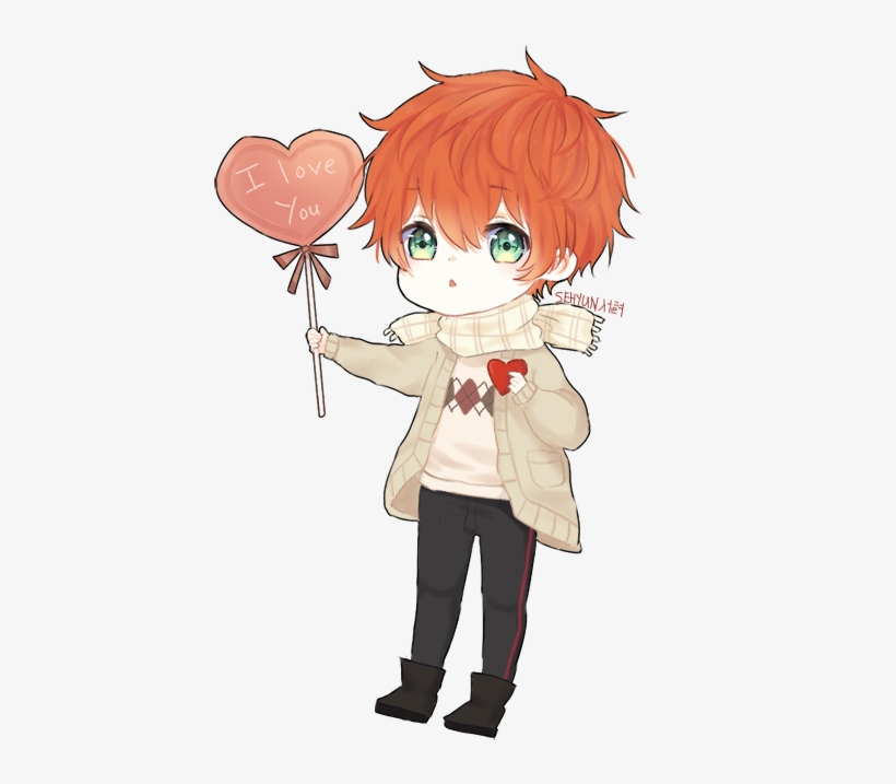 Mystic Messenger Saeran Chibi, transparent png #6036935