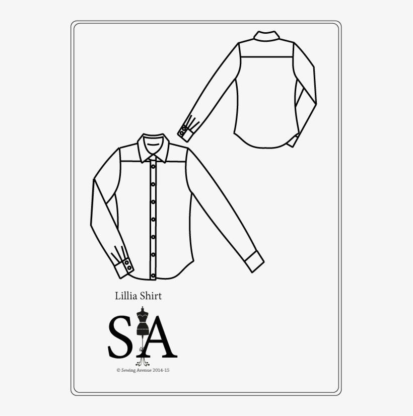 Lillia Shirt Flat Line Pattern - Pattern, transparent png #6037087