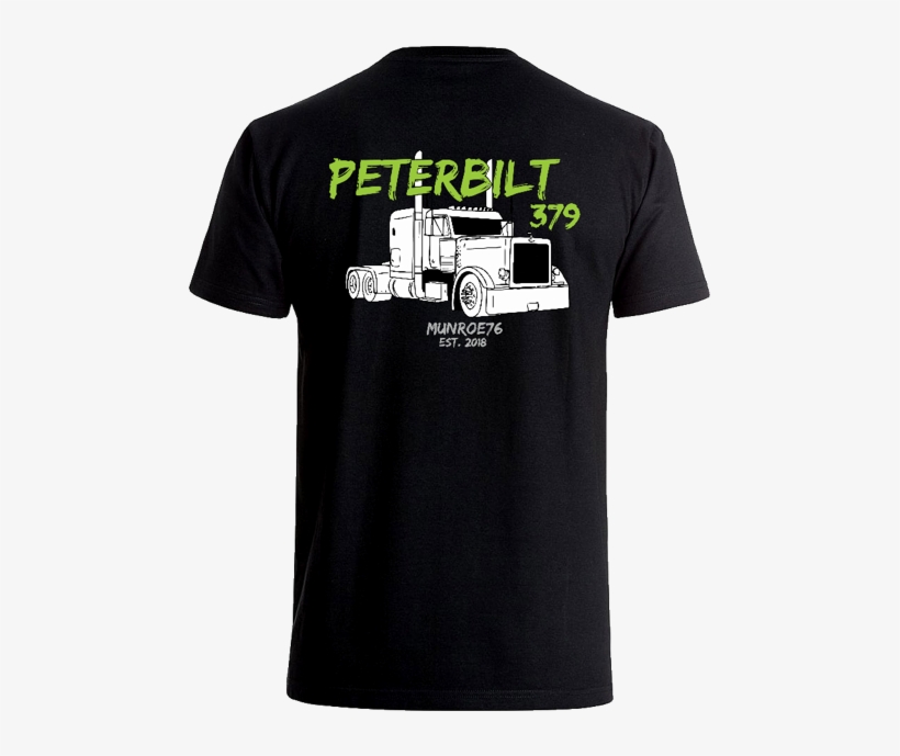Peterbilt 379 - Black - T-shirt, transparent png #6037645
