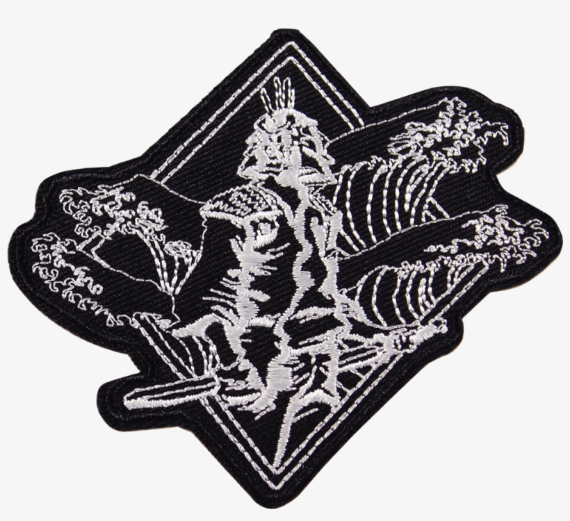 Embroidered Samurai Punk Patch, transparent png #6037697