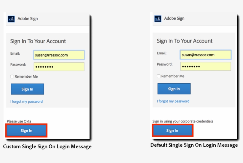 Adobe Sign Login Message Showing Both Custom And Default - Adobe Inc., transparent png #6040478