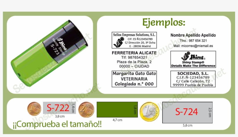 Ejemplos De Sello De Bolsillo Shiny S-723, transparent png #6041010