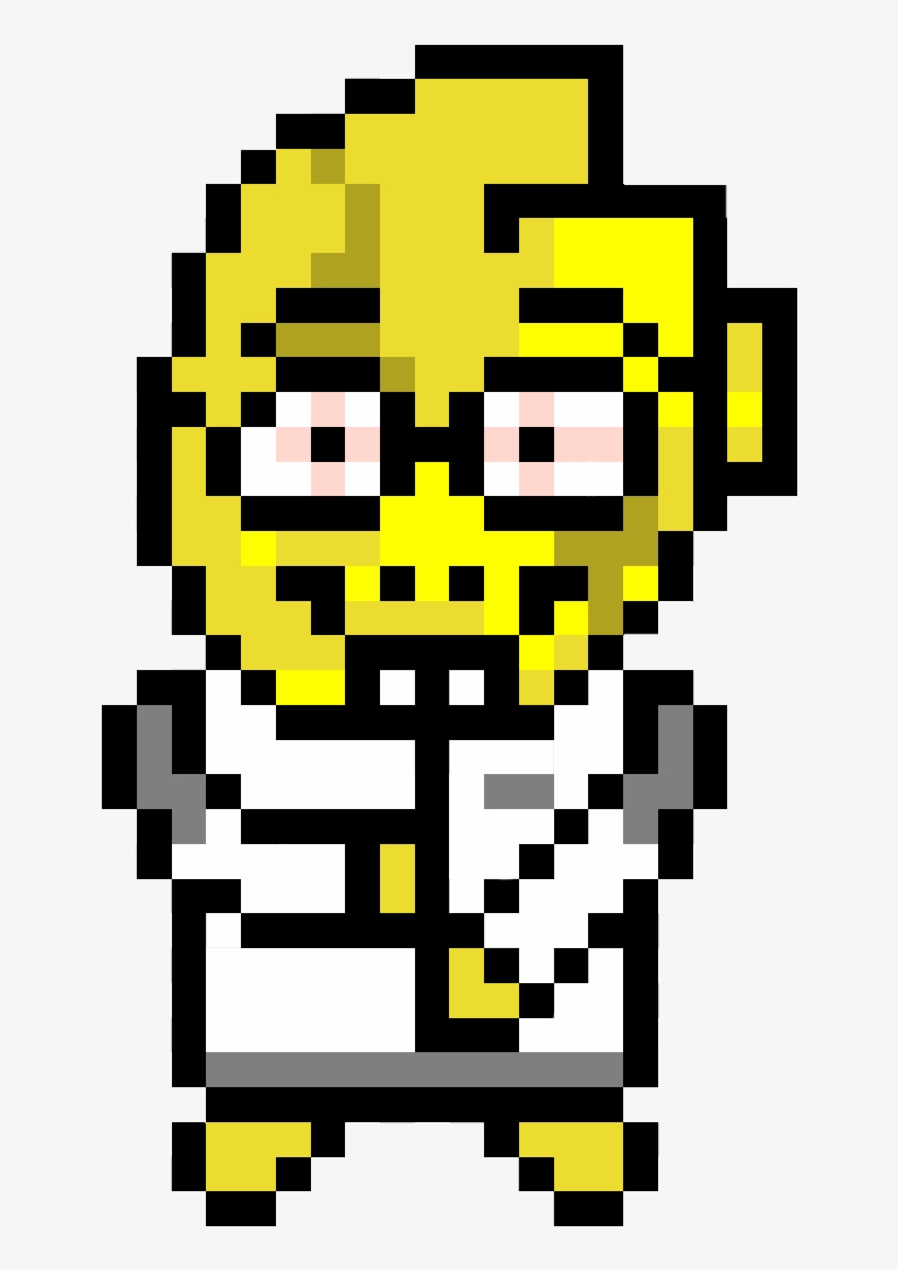 D Alphys Edit - Undertale Alphys Pixel Art, transparent png #6041553