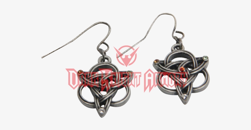 Jeweled Trinity Knot Earrings - "jeweled Trinity Knot Earrings", transparent png #6042282