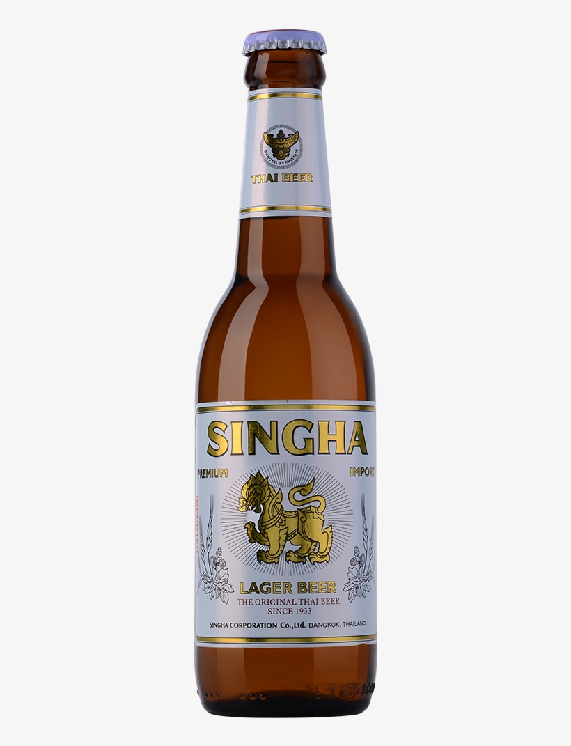 Singha Bottles 24 X 33cl - Beer, transparent png #6043228