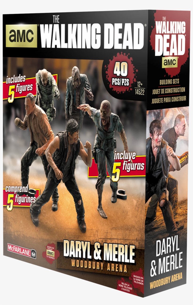Daryl And Merle Woodbury Arena Building Set Action - Walking Dead Mcfarlane Building Sets Daryl, transparent png #6043796