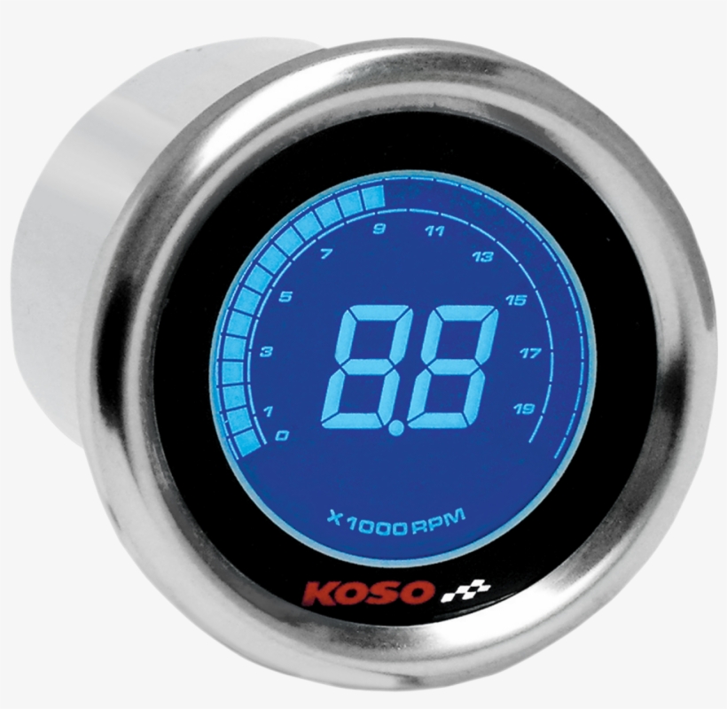Koso Dl-01r Tachometer Lcd Display With Blue Backlight, transparent png #6043912