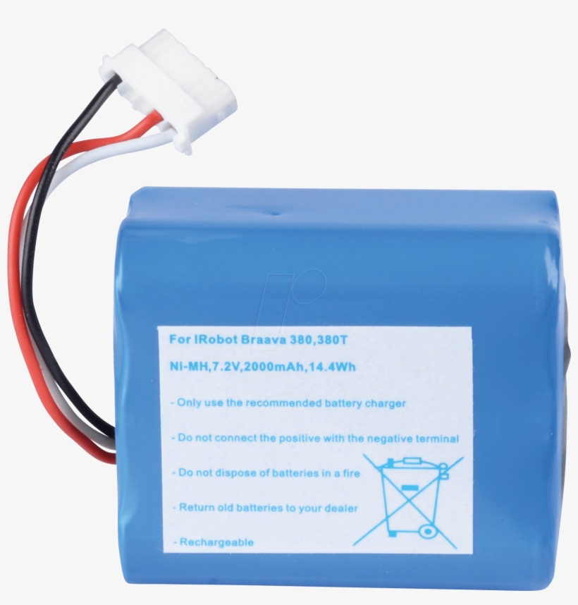 2000 Mah, Nimh For Irobot Braava 380 Frei, transparent png #6044168
