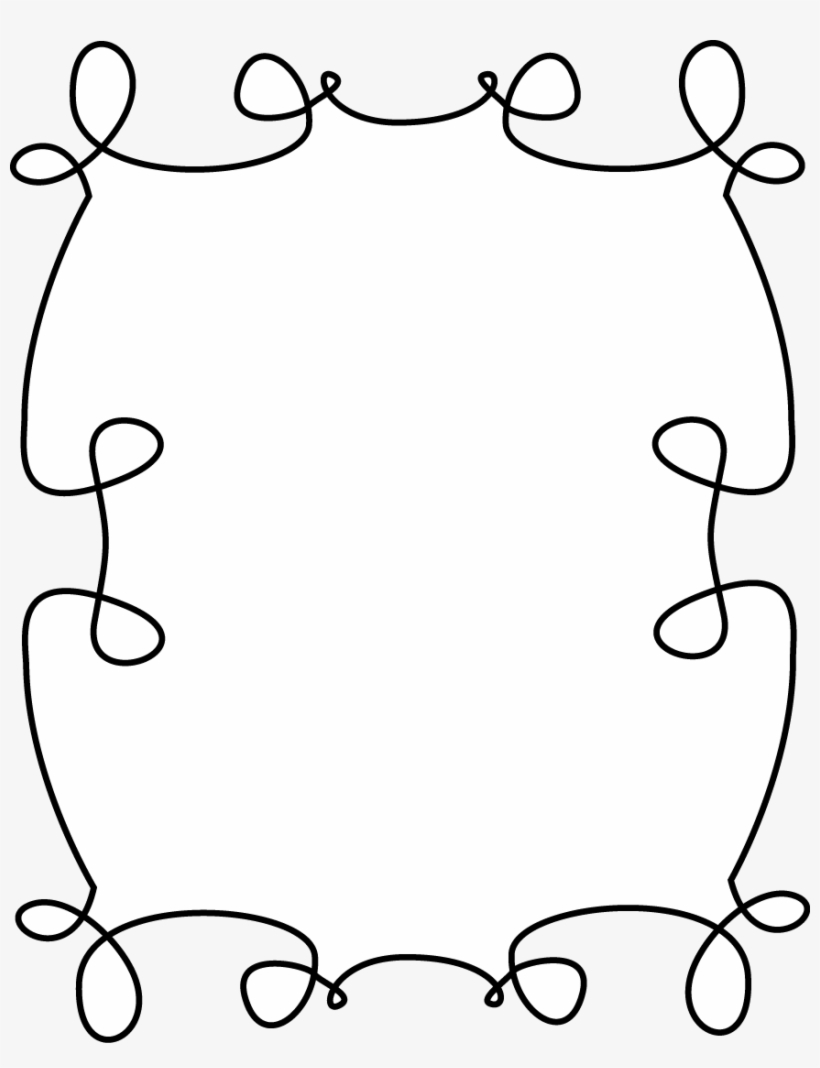 Very Curly Frame Free Clip Art Frames - Sight Word, transparent png #6044225