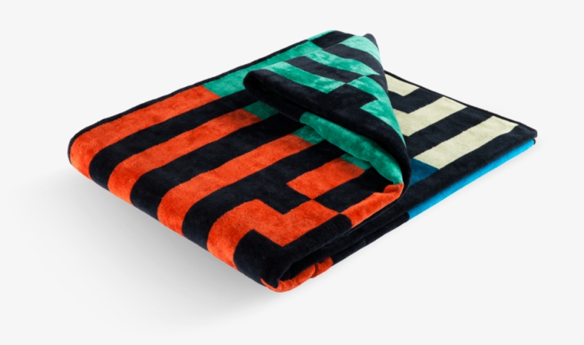 Multicolor Waves Folded - Zuzunaga - Multicolour Waves Beach Towel, 100 × 180cm, transparent png #6044470