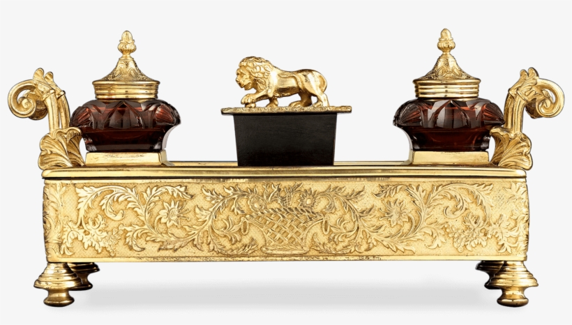 Gothic-style Regency Inkwell - Antique, transparent png #6044583