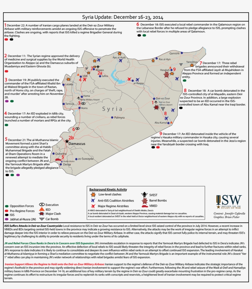 Syria Situation Report - Map, transparent png #6044830