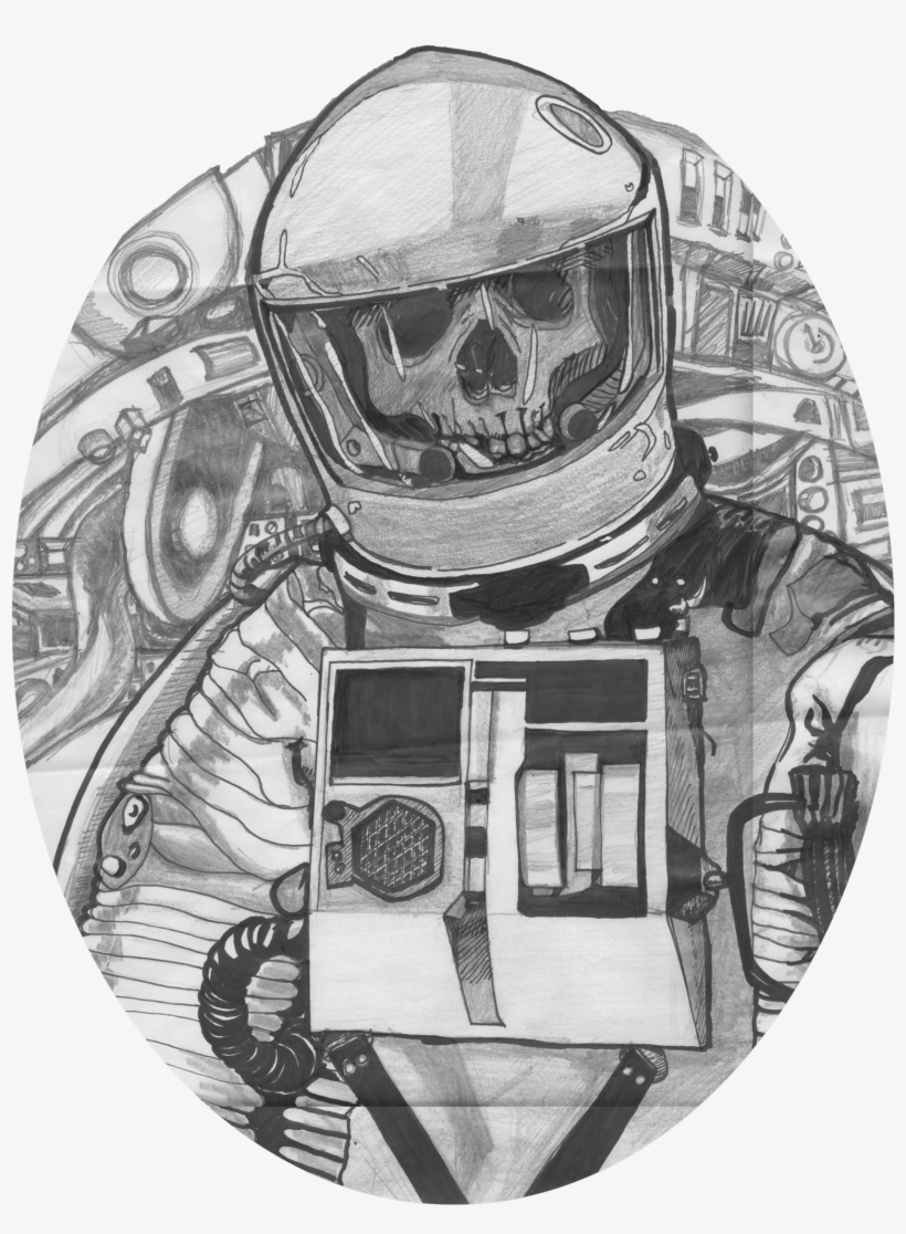 Dead Astronaut Skate Deck - Sweatshirt, transparent png #6045986