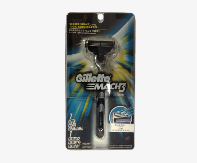 Gillette Mach 3 Razor - Gillette Mach3 Hd Razor & Cartridge 1 Ea, transparent png #6046344