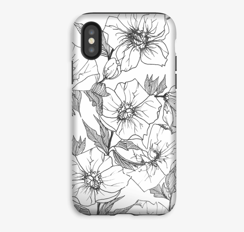 Winter Flowers Case Iphone Xs Tough - Mobile Phone Case, transparent png #6046405