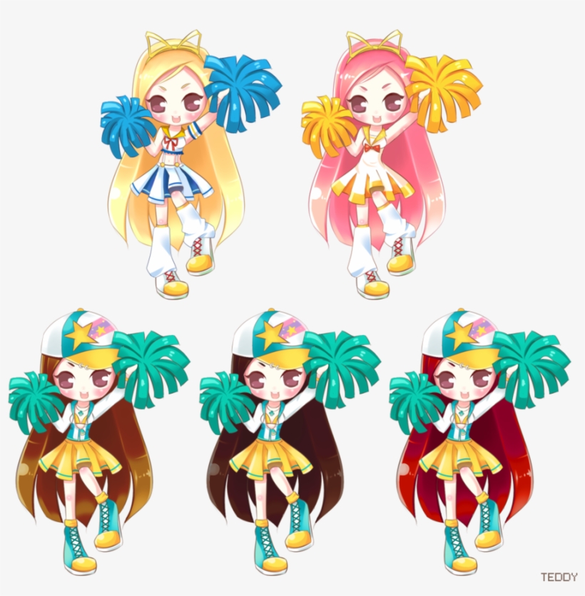 Vector Library Cheerleader Lucia By Teddyland - Chibi Cheerleader Png, transparent png #6047373