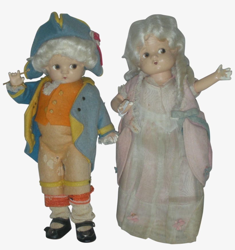 George And Martha Washington Patsyette Dolls - Doll, transparent png #6047628