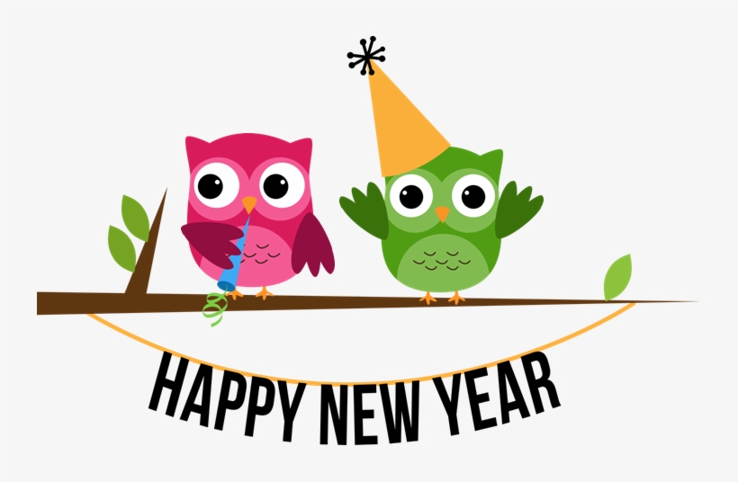 I Want To Wish You All A Very, Very Happy New Year - Happy New Year Owl Clip Art, transparent png #6048045