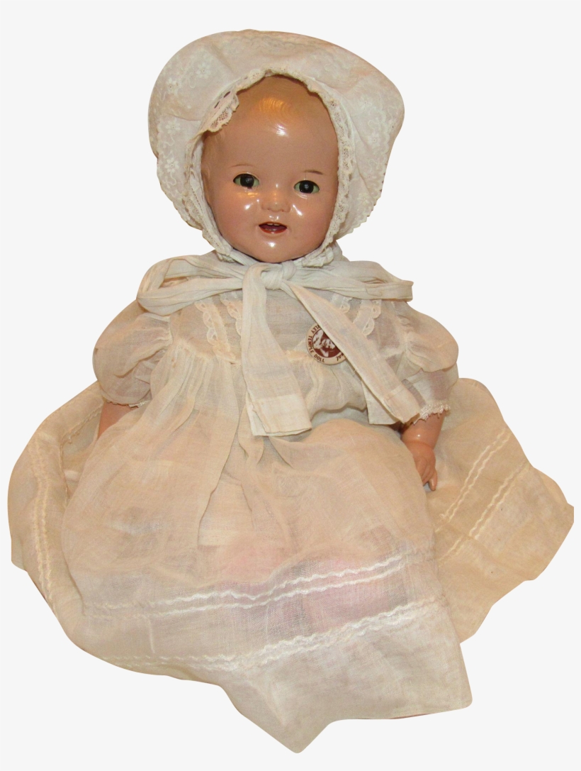 Vintage Ideal Flirty Eyes Composition Rare Molded Hair - Doll, transparent png #6048105