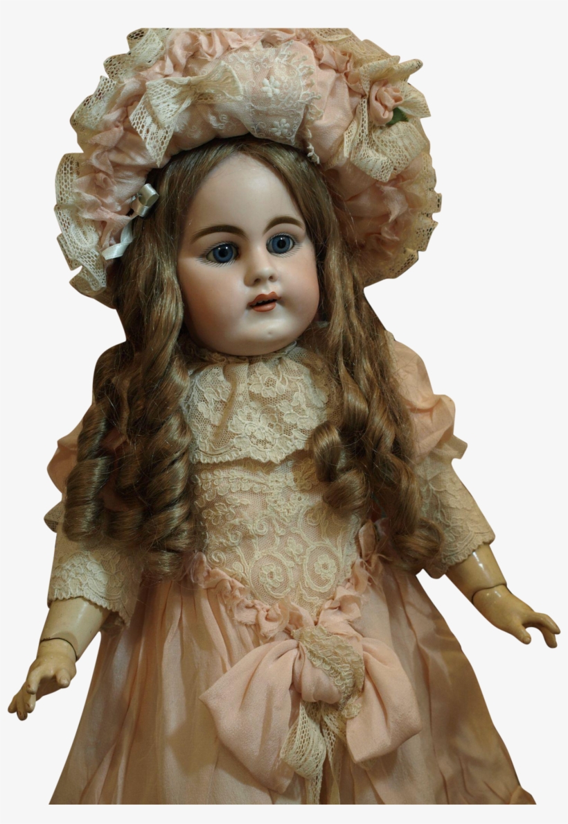 Gorgeous Antique German Kestner Doll In A Silk Couture - Costume, transparent png #6048256