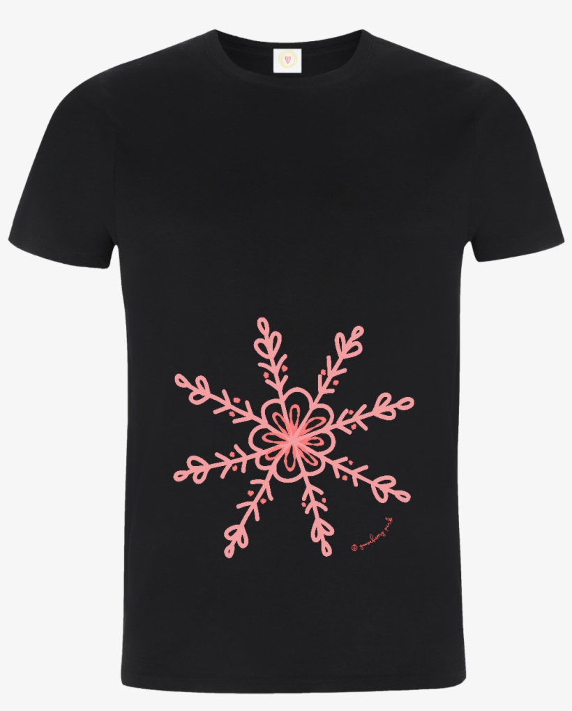 Pink Snowflake - T-shirt, transparent png #6048531
