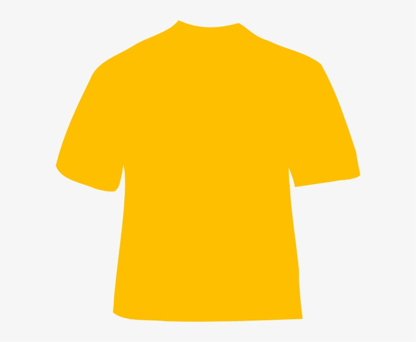 Clipart Shirt Orange Shirt - Yellow Gold Shirt Template, transparent png #6049841