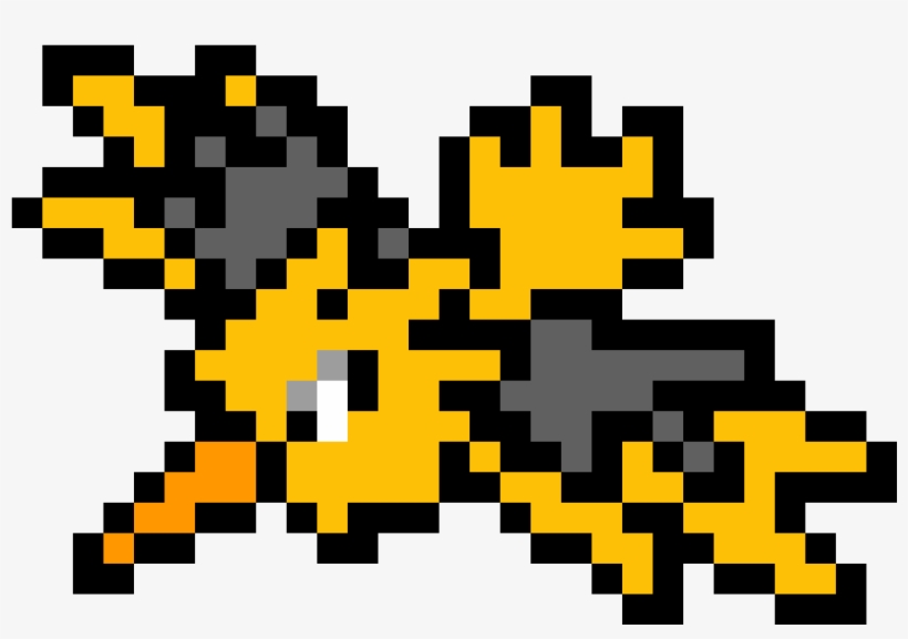 Pokemon Zapdos Pixel Art - Zapdos Pixel Art, transparent png #6049843