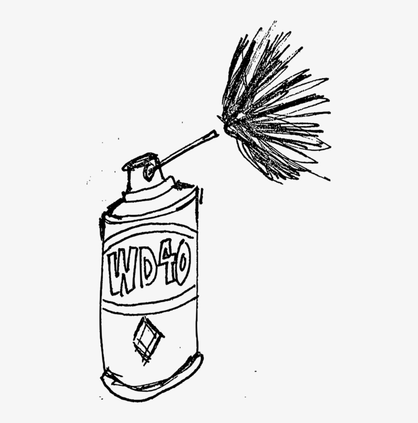 Printed T Shirt Wd 40 Aerosol Spray Line Art - Wd40 Clipart, transparent png #6050026