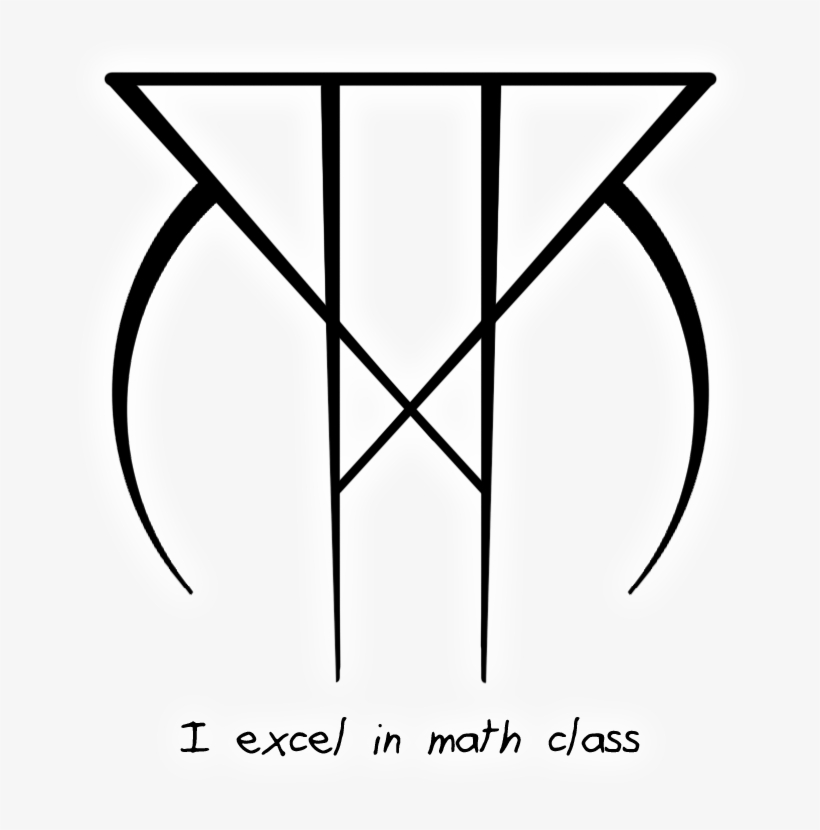 “i Excel In Math Class” Sigil Requested By Anonymous - Mikado Pl, transparent png #6053389