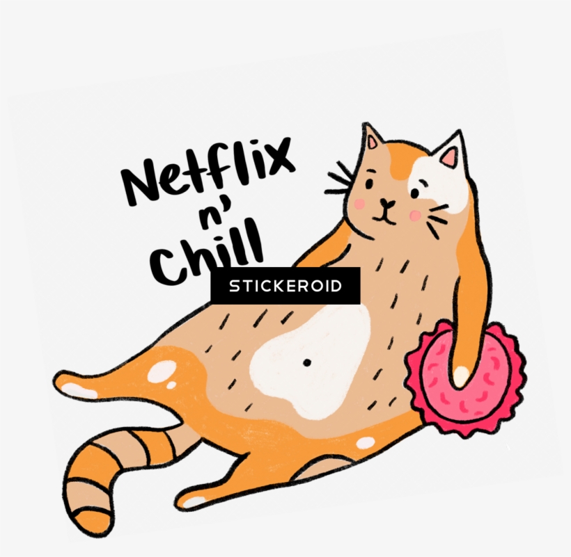 Netflix N Chill - Cat Grabs Treat, transparent png #6053391