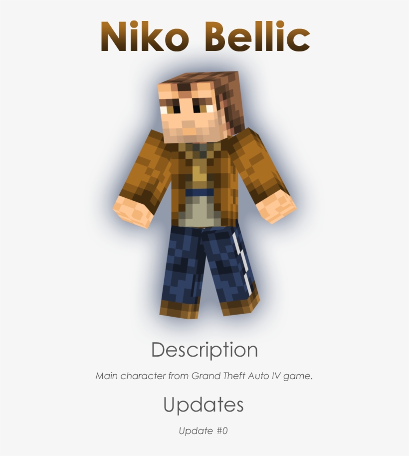 Rgwpng - Niko Bellic Gta Iv Minecraft, transparent png #6054100