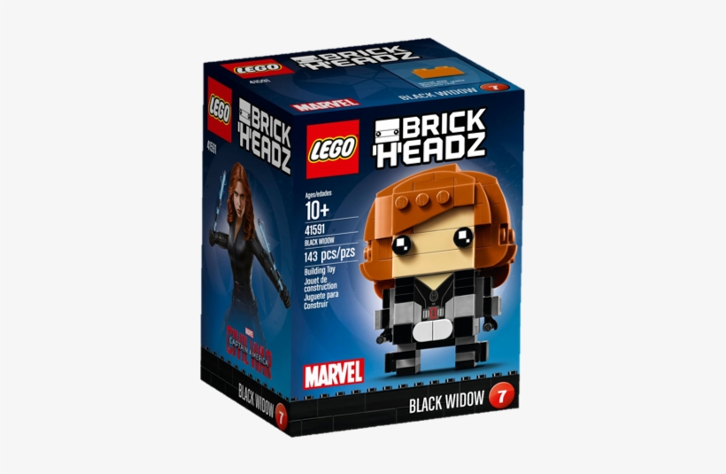 41591 Black Widow - Lego Brickheadz Black Widow, transparent png #6055049